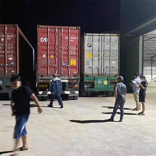 Delivered equipment waiting for pickup