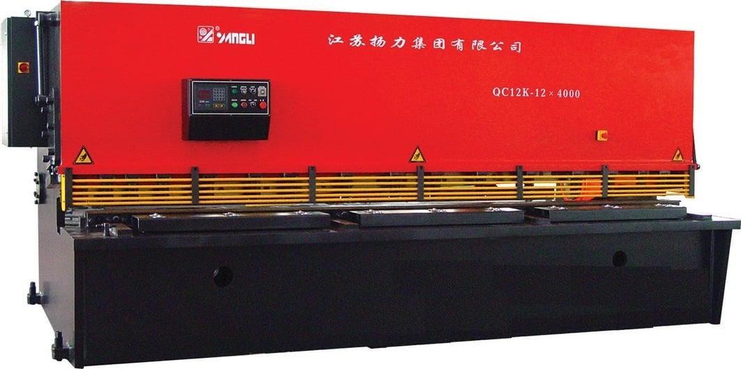 Industrial plate shearing machine in the PURI equipment gallery