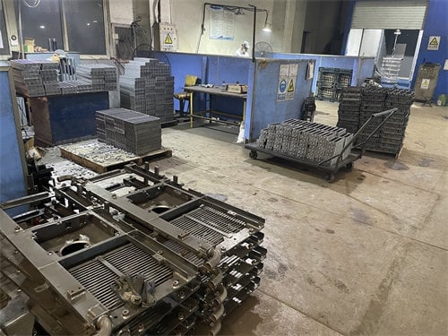 Metal sanding area