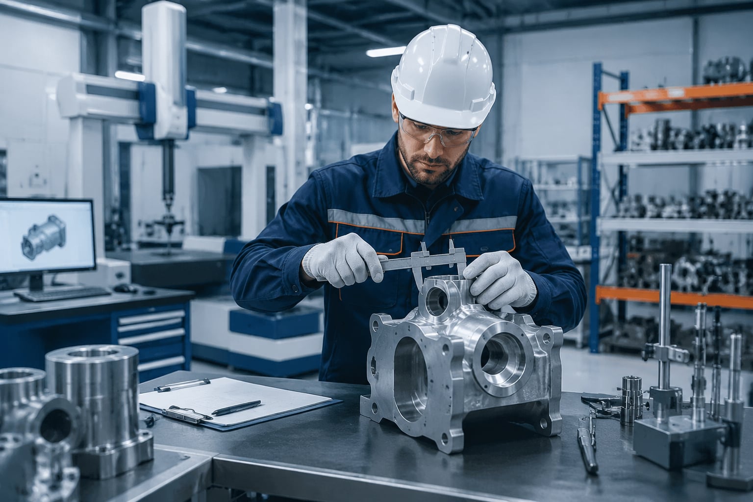 Illustration of industrial quality inspection